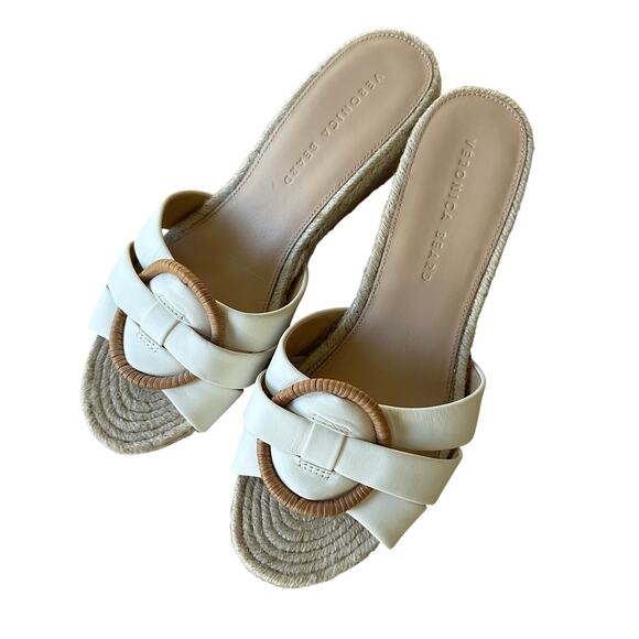 Veronica Beard Ivy Woven Wedge Espadrille Sandals Size 9 - Picture 1 of 6